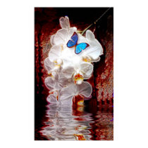 Orchids and Butterflys Print by Floral_Dreamsnet Orchids and Butterflys Print