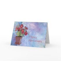 Orchids and Watercolor Anniversary cards