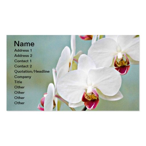 Orchids Business Card Template (front side)