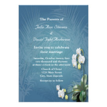 Orchids & Ferns Wedding Invitation