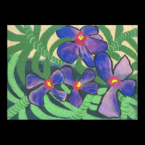 Orchids in the shade posters