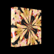 Orchids Kaleidoscope Wrapped Canvas Print canvas prints