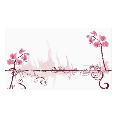 Orchids Profile Card Business Cards by coconutpie