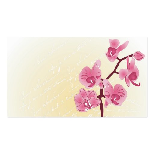 Orchids Profile Card Business Card Template