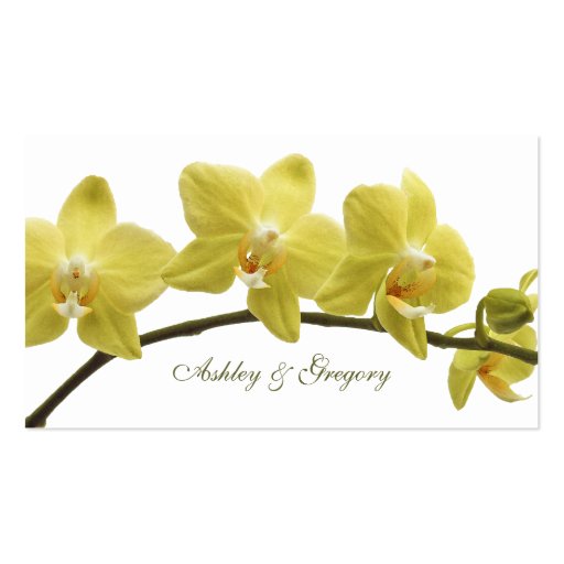 Orchids Special Occasion Place Card Business Card Template (back side)