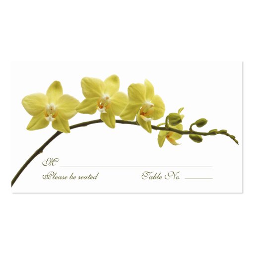 Orchids Special Occasion Place Card Business Card Template (front side)