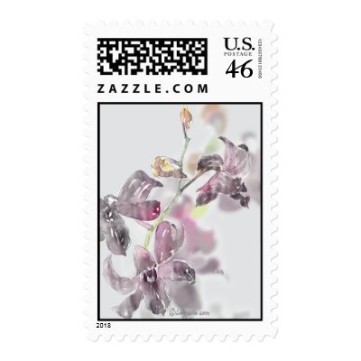 Orchids Wedding Postage Stamps