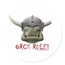 Orcs Rule! stickers