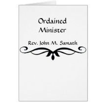 ORDAINED MINISTER GIFTS CARDS