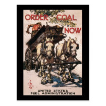 Order Coal Now World War II postcards