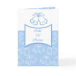 Order Of Service - Blue White Wedding Bells Order Of Service - Blue White Wedding Bells
