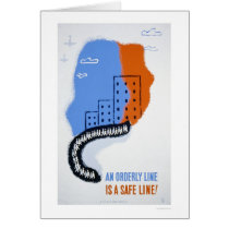Orderly Line Civil Defense 1941 WPA cards by lc_wpa Orderly Line Civil Defense 1941 WPA cards