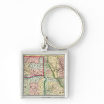 Ore, Wash, Idaho, Mont Map by Mitchell Key Chains
