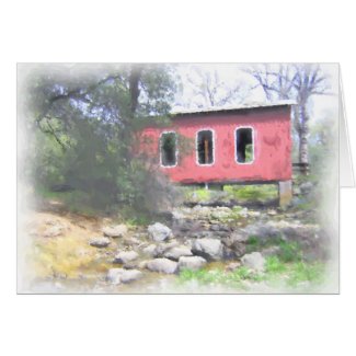 Oregon City California Covered Bridge Card card