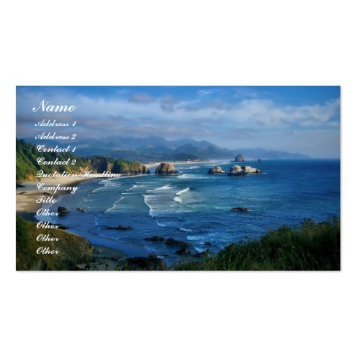 Oregon Coast business card