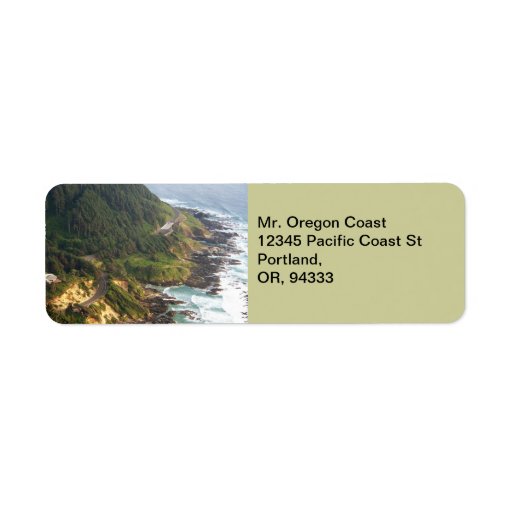 Oregon Coast Return Address Label Zazzle