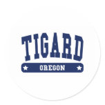 Oregon College Style tee shirts Round Sticker