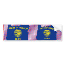 Oregon Flag Map Bumper Stickers
