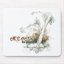 Oregon Green Tree Mousepad by MugUSA Oregon Green Tree Mousepad