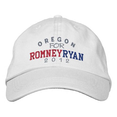 Oregon Mitt Romney Paul Ryan 2012 Embroidered Baseball Caps