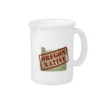 Oregon Native Stamped on Map Drink Pitcher