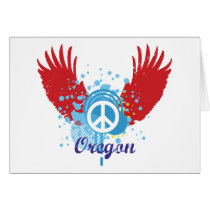 Oregon Peace Sign Greeting Card