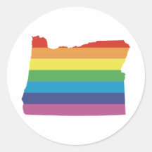 oregon pride. round stickers