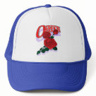 zaz_trucker_hat - Oregon red rose illustration and design by Duncan Reed