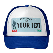 Oregon Sasquatch License Plate hats