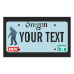 Oregon Sasquatch License Plate Rectangle Sticker