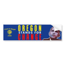 Oregon Stands for Change - Obama Bumper Sticker bumper stickers