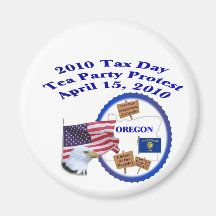 Oregon Tax Day Tea Party Protest Magnet