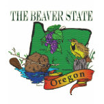 Oregon The Beaver State Lark Grape t-shirts