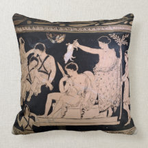 Orestes as a Suppliant at the Shrine of Apollo in Throw Pillows
