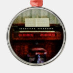 Organ And Swivel Stool Christmas Ornaments
