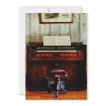 Organ and Swivel Stool Invite