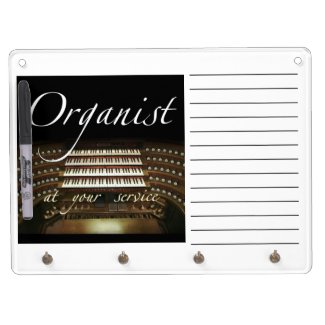 Organ case dry erase board