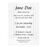 Organ concert invitation teal pipes invitations