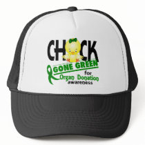 Organ Donation Chick Gone Green 2 Hats
