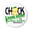 Organ Donation Chick Gone Green 2 magnets by awarenessgifts Organ Donation Chick Gone Green 2 magnets