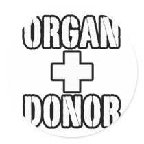 ORGAN+DONOR-DR ROUND STICKER