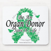 Organ Donor Ribbon of Butterflies mousepads by fightcancertees Organ Donor Ribbon of Butterflies mousepads
