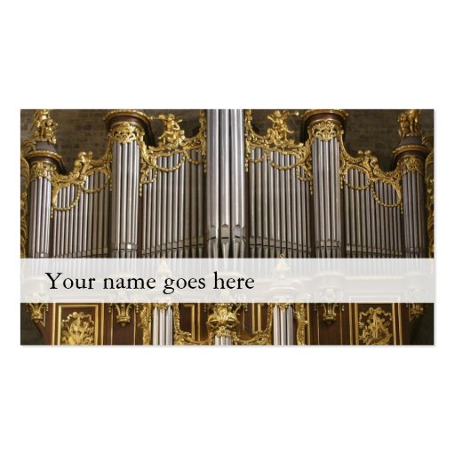 Organ music business cards - Montpellier cathedral
