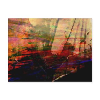 Organic abstract #1461 postcard