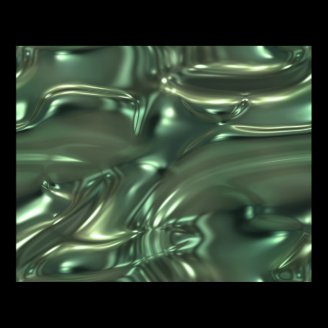 Organic Art Molten Metal Sheet Fold Green Seamless Poster