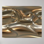 Organic Art Molten Metal Sheet Gold And Silver posters