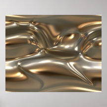 Organic Art Molten Metal Sheet Gold And Silver Print