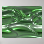 Organic Art Molten Metal Sheet Green posters