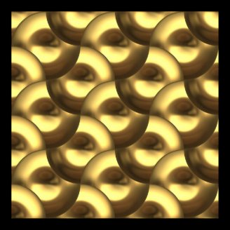 Organic Art Round Metal Plates Gold Seamless Print