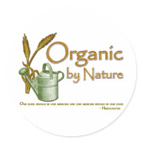 Organic by Nature Round Stickers